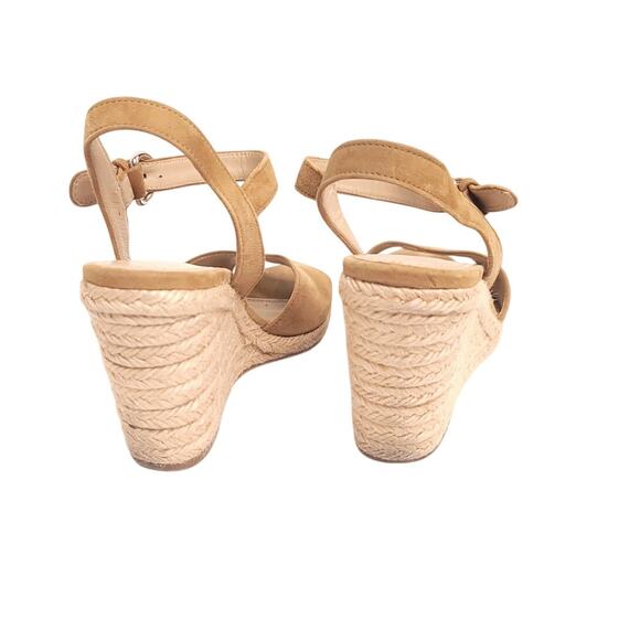 Prada Camel Suede Espadrille Wedge, 95mm Size 36 EUR / 6.5 US - Picture 6 of 9